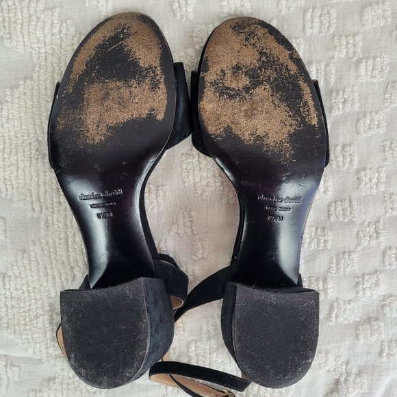 Charles David black suede sandal crisscross back ankle strap block heel 9.5 - Picture 9 of 11